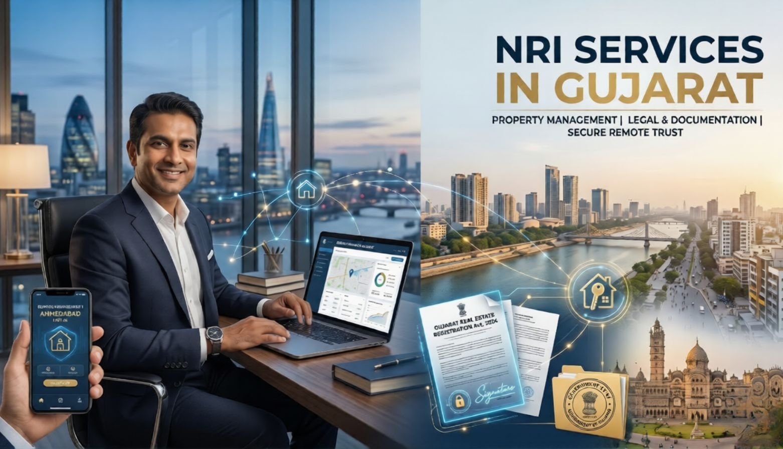NRI Services in Gujarat – Property Management, Legal & Documentation Solutions for NRIs